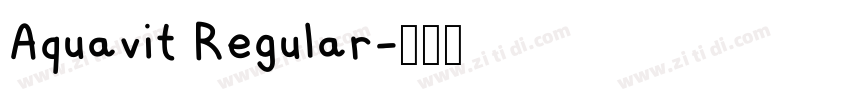 Aquavit Regular字体转换